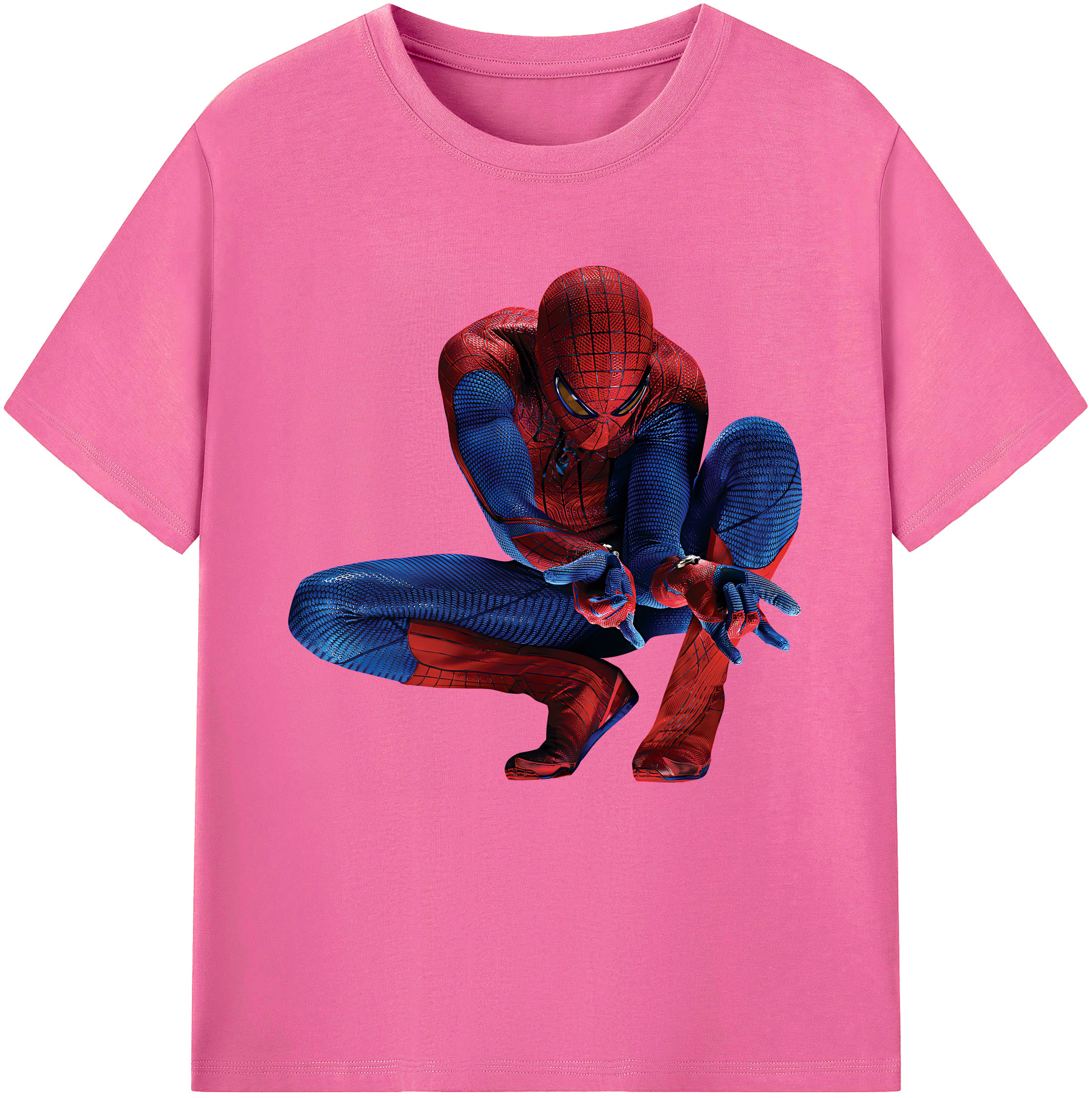 （画像用） Spider Man スパイダーマン レディースカジュアルプリントTシャツ（綿100％）